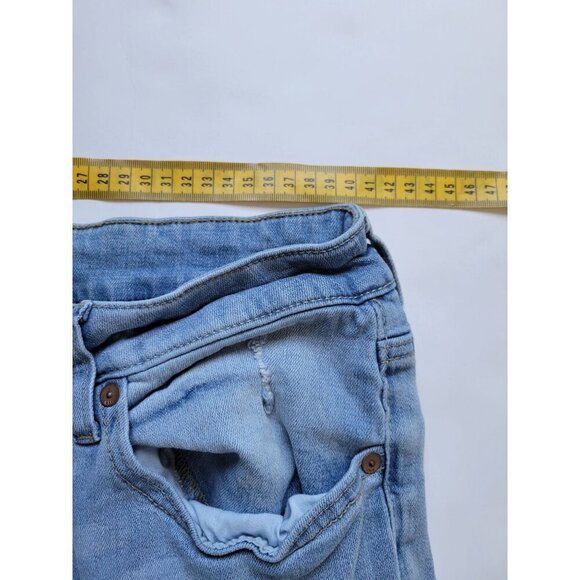 Aeropostale Slim Straight Mens Jeans Distressed Size 33/32 Casual Light Wash - Picture 4 of 9